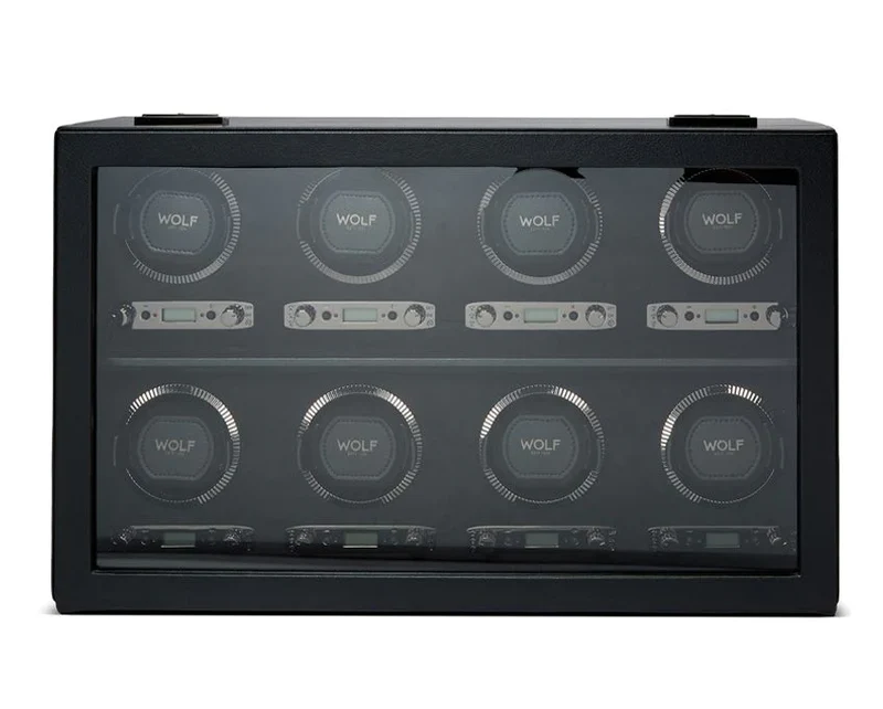 British Racing 8 Watch Winder With Storage - Black Model Ref : 792502