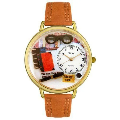 Book Lover Watch in Gold (Large)