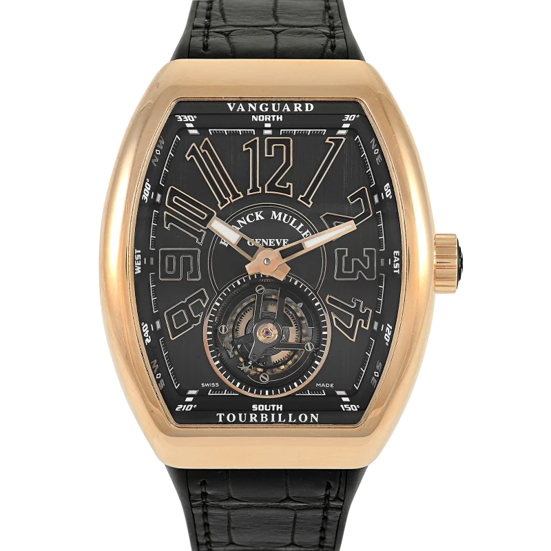 Franck Muller Vanguard Reference V 45 T 5N NR, a yellow gold automatic wristwatch with tourbillon