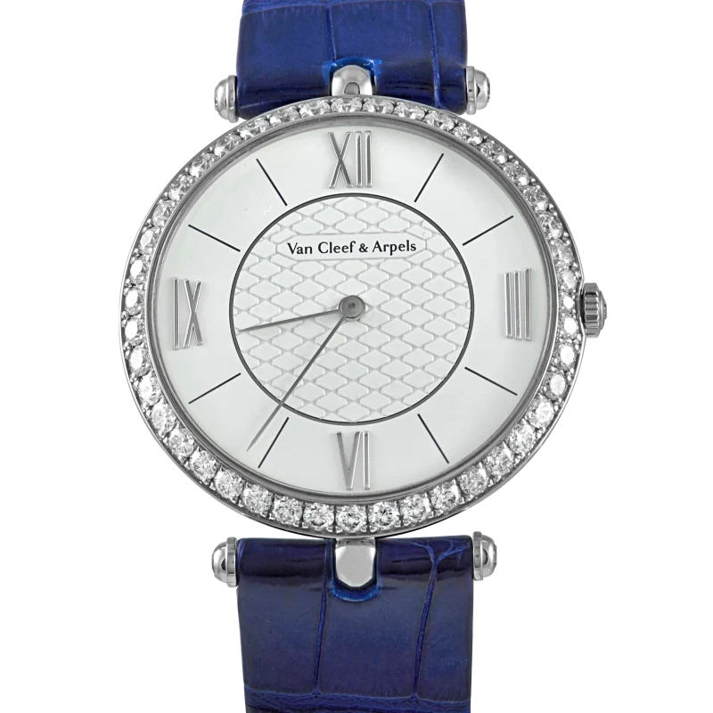 Van Cleef & Arpels Pierre Arpels Reference 3610178, a white gold wristwatch with diamond bezel