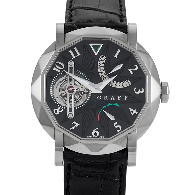 Graff Mastergraff Reference MG45WG, a white gold manual wristwatch with tourbillon