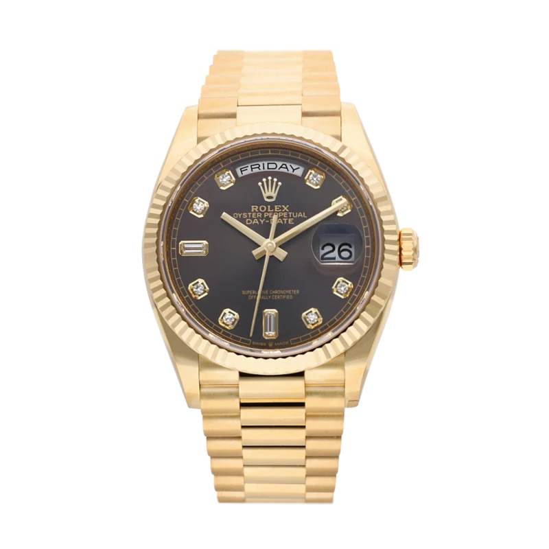 Rolex Day-Date Reference 128238, a yellow gold automatic wristwatch with day and date, Circa 2020s