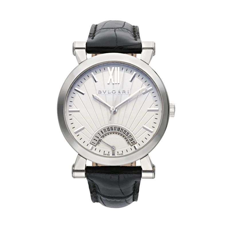 Bvlgari Sotirio Reference SB42SDR, a stainless steel automatic wristwatch with retrograde, Circa 2010s