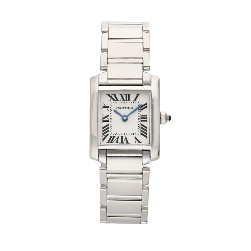 Cartier Tank Française Reference W50012S3, a white gold quartz wristwatch, Circa 2010