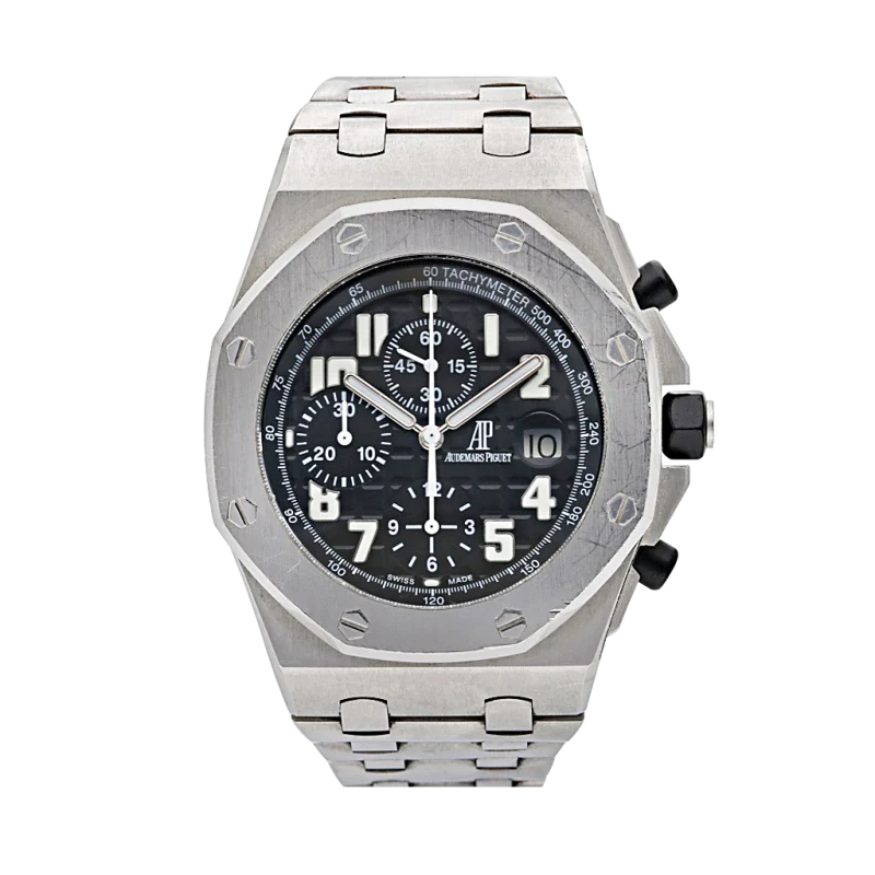 Audemars Piguet Royal Oak Offshore Reference 25721ST.OO.1000ST.08, a stainless steel automatic wristwatch with date and chronograph, Circa 2001