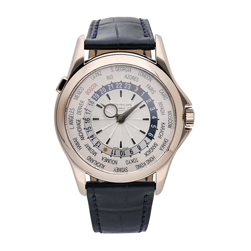 Patek Philippe Limited Edition "Bauer" World Time 120th Anniversary Reference 5130G-021, a white gold automatic wristwatch with world time