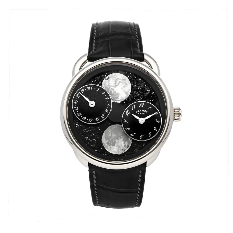 HERMÈS Arceau L'heure De La Lune Meteorite Edition REF ARCEAU METEORITE