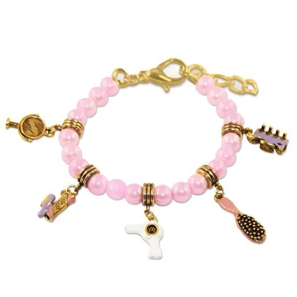 Beautician Charm Bracelet in Gold