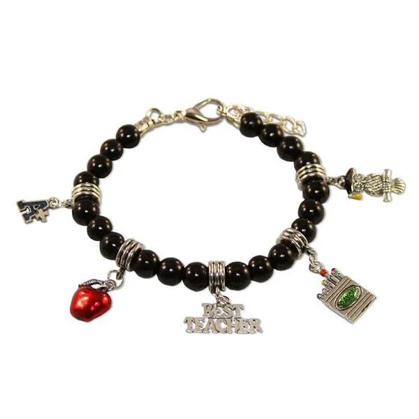 Teacher Charm Bracelet in Silver