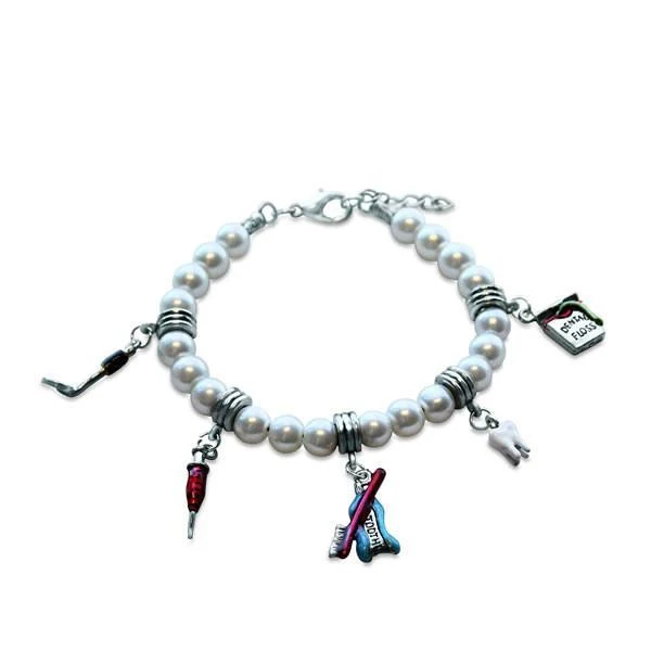 Dental Assistant Charm Bracelet in Silver
