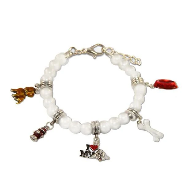Dog Lover Charm Bracelet in Silver