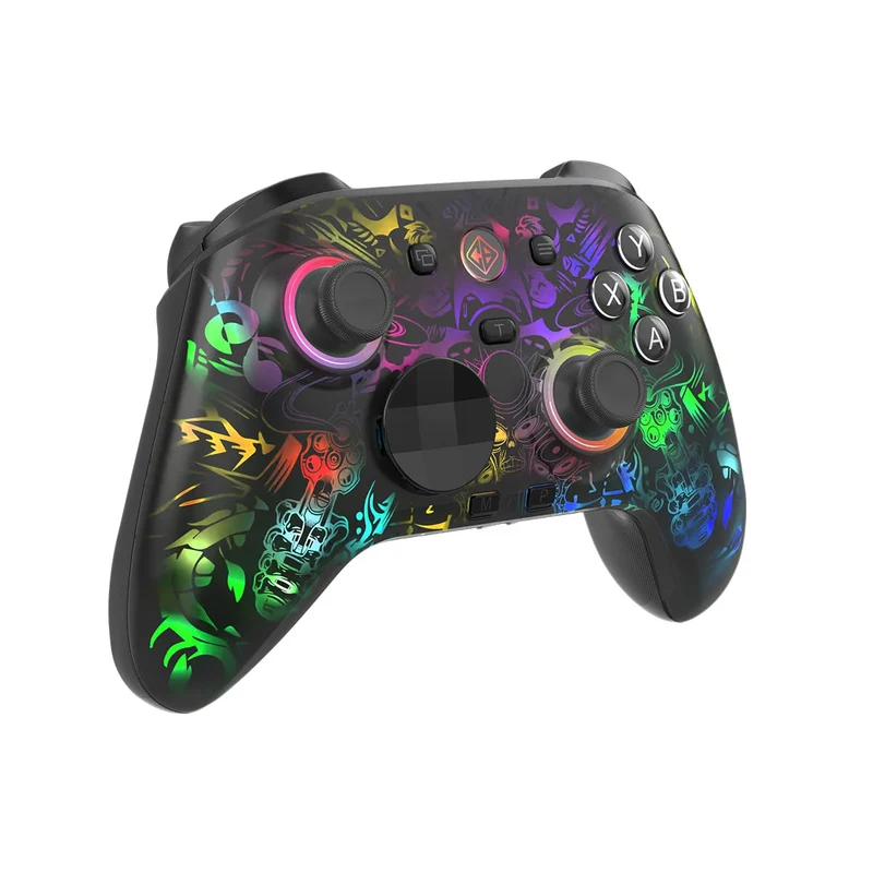 Cosmic Byte Lumora Tri-Mode Controller with Stealth Black RGB-Reveal Design, Hall Effect Joysticks & Triggers, Mechanical Buttons, 1000Hz Polling Rate, 6-Axis Gyro, Windows Software, 3.5mm Audio Jack, Macro & Turbo, 1300mAh Battery