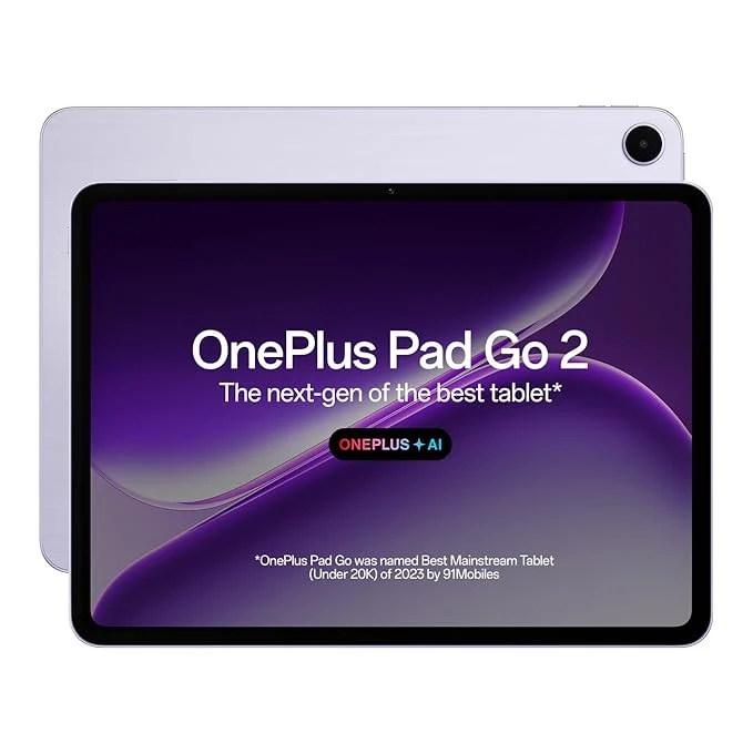 OnePlus Pad Go 2, 30.73 cm (12.1 inch) 2.8K Display, Dolby Vision™, 120Hz Refresh Rate, Quad Speakers, AI, 10050 mAh Battery, Wi-Fi Tablet, 8GB RAM 128 GB Storage, Shadow Black