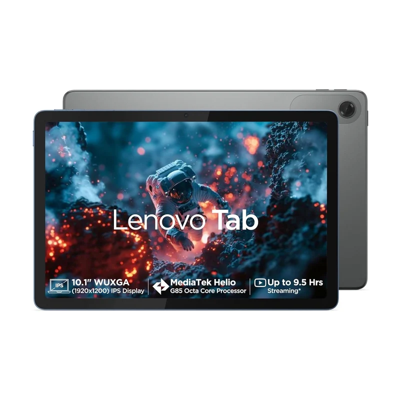 Lenovo Tab| 10.1" Display| 4G (LTE) + Wi-Fi (Calling)| 4 GB RAM + 128 GB ROM (Expandable up to 1 TB)| Metal Body| Dual Speakers with Dolby Atmos| Android 14