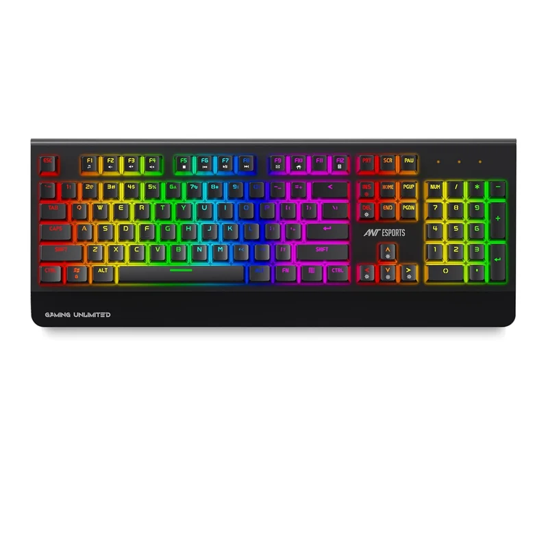 Ant Esports MK4000 Smartchoice Mechanical Gaming Keyboard, RGB LED Backlit Aluminium Base, Hot Swappable Switches, Full Size 104 Keys,Fully Programmable Red Switch, Wired USB, PC Laptop PS5 Compatible