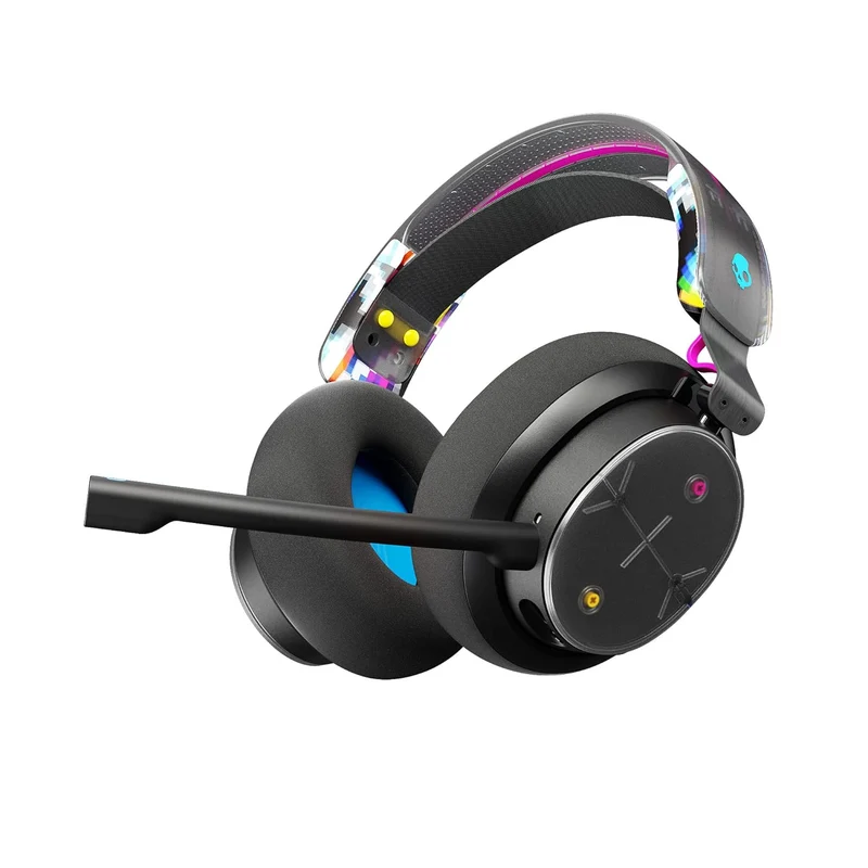Skullcandy PLYR Wireless Over-Ear Gaming Headset with Mic- 50mm Drivers, Enhanced Sound Perception, AI Noise Cancelling, Dual Connectivity, 24Hr Battery, Xbox PlayStation PC Compatible – Black