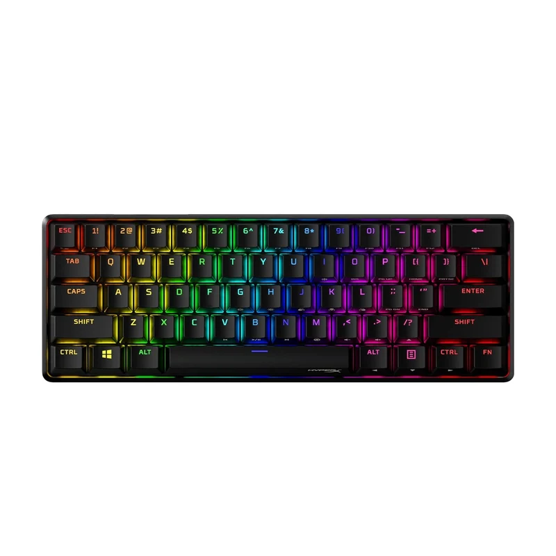 Hyperx Alloy Origins 60 - USB-C Mechanical Gaming Keyboard - Ultra Compact 60% Form Factor - (Aqua Switch) - Double Shot Pbt Keycaps - RGB Led Backlit - Ngenuity Software Compatible (56R61AA#ABA)
