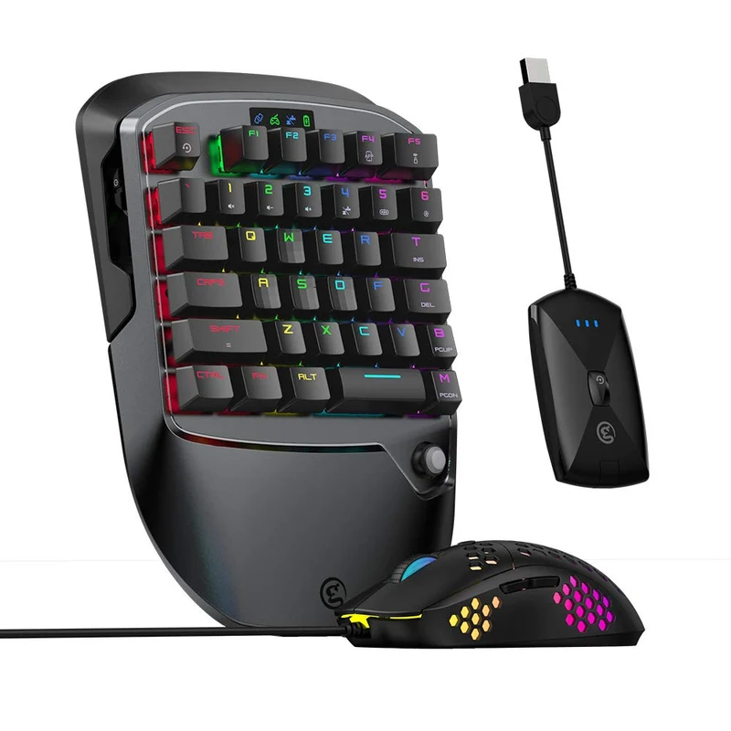 GameSir VX2 AimSwitch Gaming Keypad and Mouse Combo for Nintendo Switch Xbox Series X PS4 Xbox One Game Console, Wireless Controller Adapter with TTC Red Switch Keyboard for PUBG/Fortnite/COD