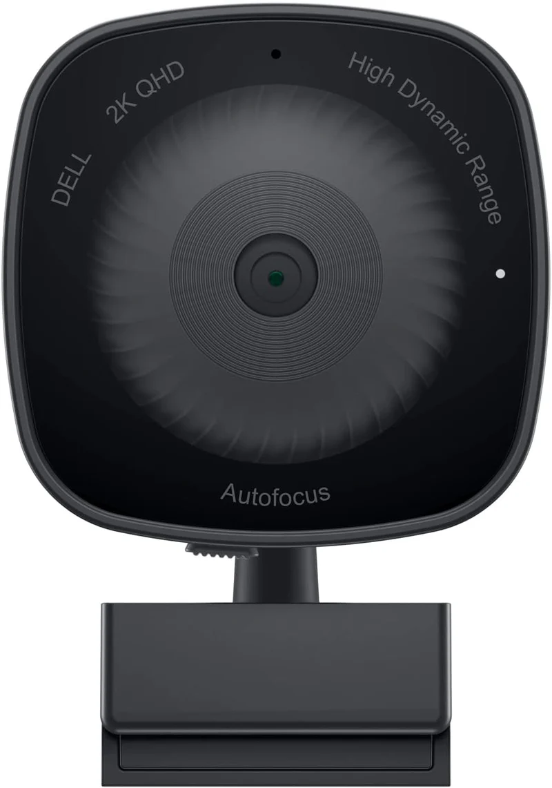 Dell WB3023 2K QHD Webcam, 4X Digital Zoom, 1920 x 1080 Video Resolution, Noise-Cancelling Technology, 2D/3D Noise Reduction Technology, Built-in Microphone, USB, Microsoft Teams/Zoom Certified