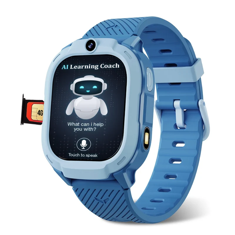 sekyo Neo AI Smart Watch for Kids | AI Tuitor, Whatsapp, Video Call, GPS Tracker, Activity Tracker, Habit Reminder| Family Chat, Edu-Games, Step Count, Magic Camera, SOS, 4G/5G Sim Card |Parental App