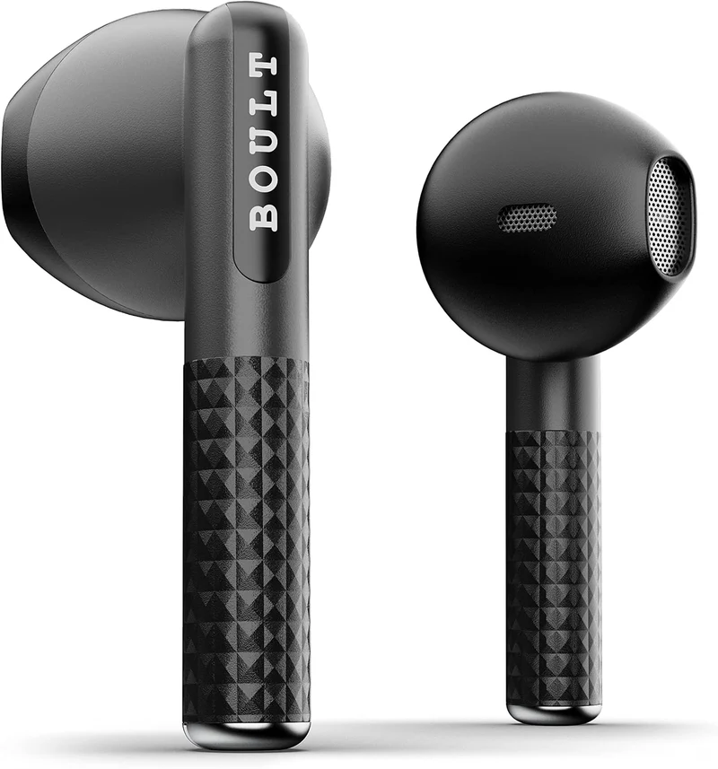 Boult Audio Newly Launched Airbass Powerpods Tws Featherweight Bluetooth Truly Wireless In Ear Earbuds With Mic, 20H Playtime With Zen Technology Enc, Fast Charging Type-C Ipx5 Water Resistant (Black)