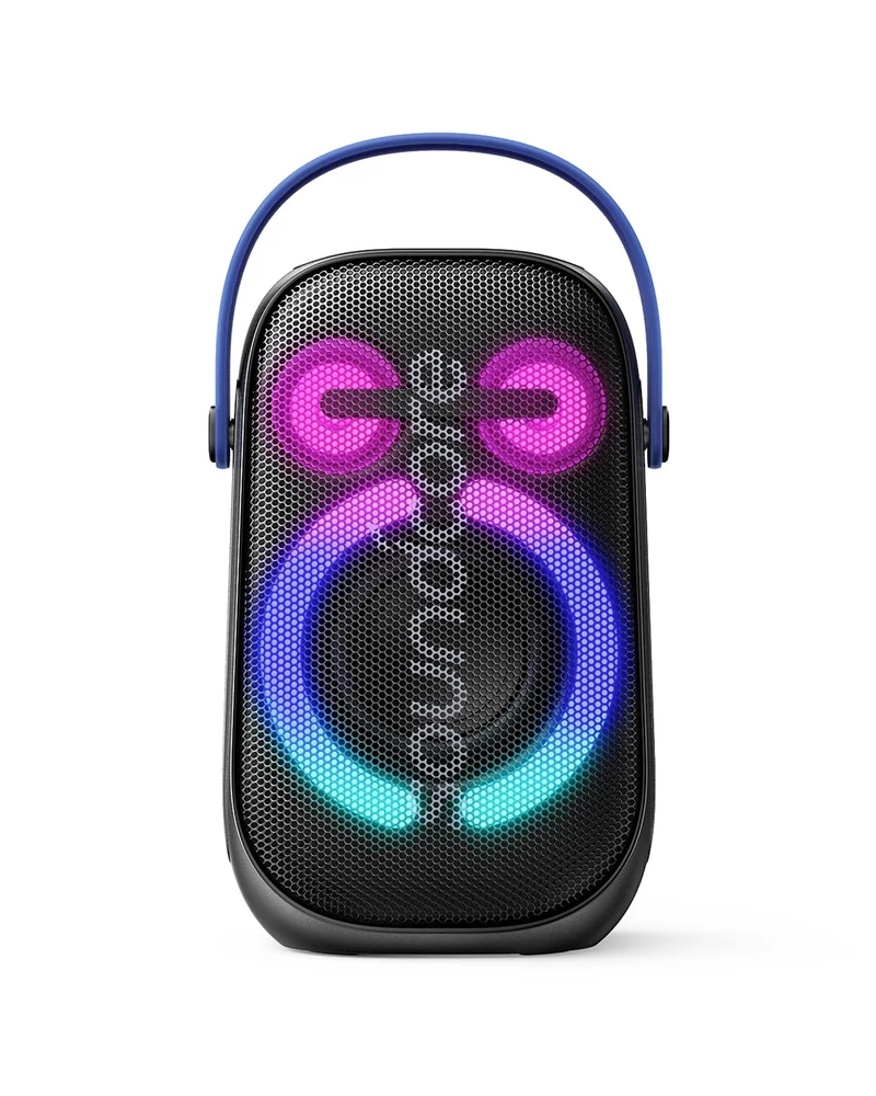 Soundcore Anker Rave Neo 2 Portable Speaker with 80W Stereo Sound,Partycast 2.0,Light Show,Ipx7 Waterproof(Floats On Water) 18H Playtime,Customizable Eq & Bass Up for Party,Backyard-Black,USB