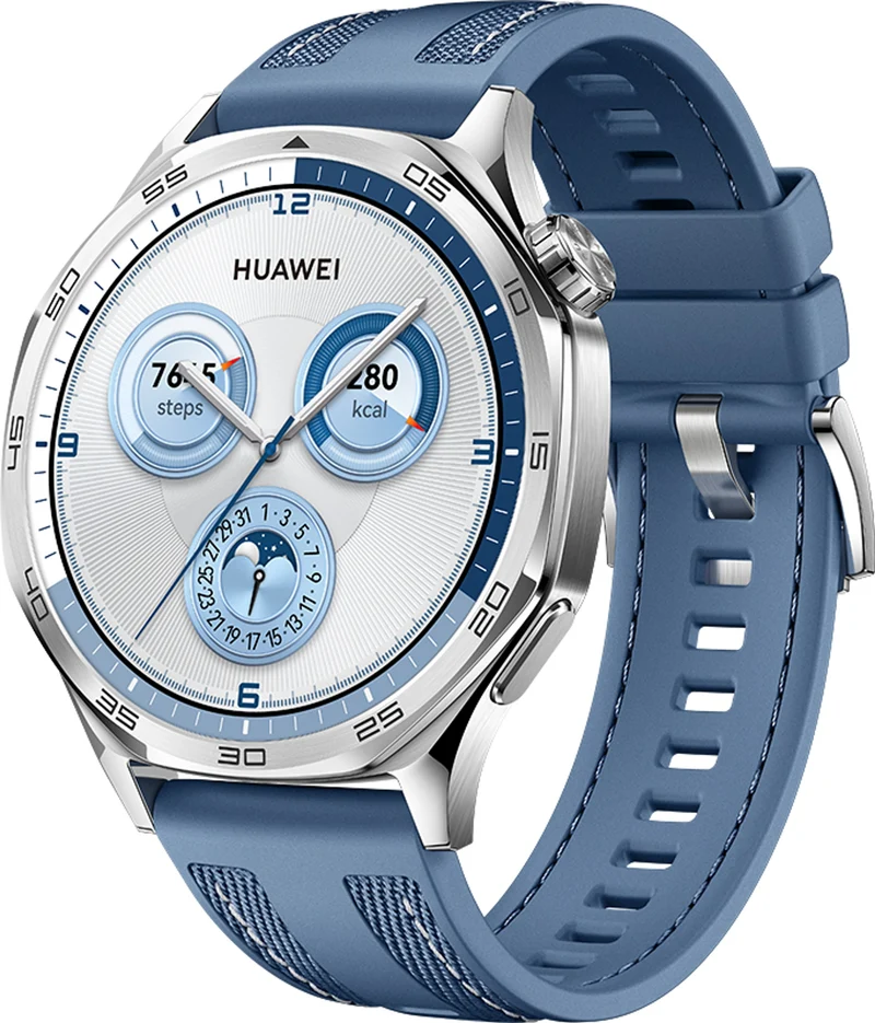 Huawei Watch GT 5 46mm Smartwatch, Up to 14 Days Battery Life, iOS & Android Compatible,Built in Maps, Pro-Level Sports Call&Message Reply, (Blue, 46mm)