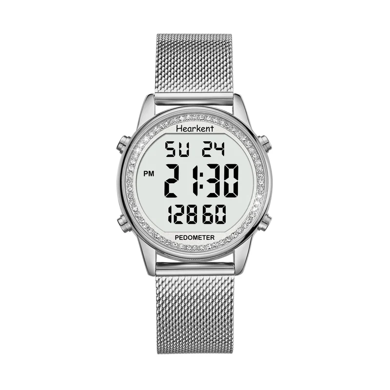 Montre Digitale Femme – Podomètre, Étanche 30M & Élégante
