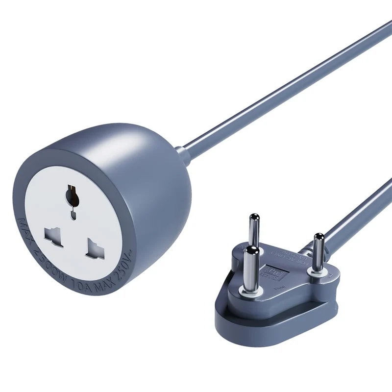 LAPCARE Coord 3-Meter Extension Cord (LSP-206), 2500W High Power, Fire-Resistant with Child Safety Shutter, Heavy Duty 3-Pin Plug, Short Circuit Protection – Extra Long Cable for Home & Office