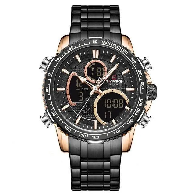 Montre NAVIFORCE de luxe, double affichage