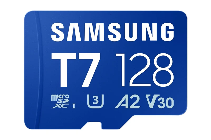 Samsung T7 microSDXC, 128GB, 170 MB/s Read, A2, U3, V30, Memory Card for Gamers & Video Creators, Compatible with Smartphone, Tablet, Laptop, Action Camera, Drone & Gaming Console (MB-MB128T/WW)