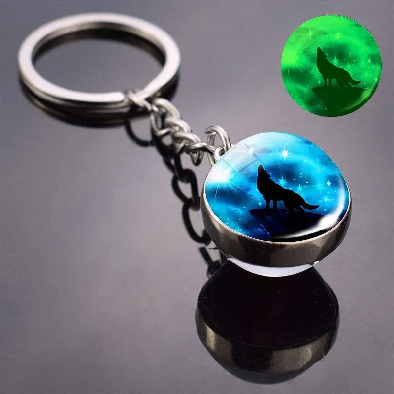 Porte clés Wolf and Moon