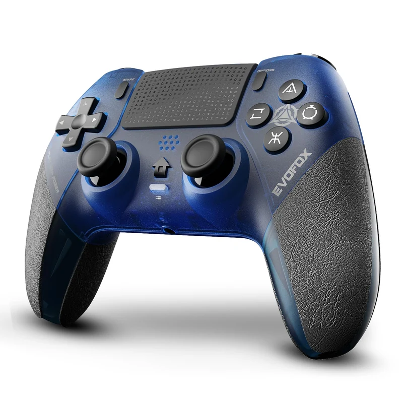 EvoFox Play 2 PS4 Controller & PS5 (PS4 Games only), Playstation 4 Controller Bluetooth & Wired with HallSense™ Magnetic Joysticks & Triggers, 1000Hz Polling, Touchpad, Built-in Speaker & 3.5mm Jack