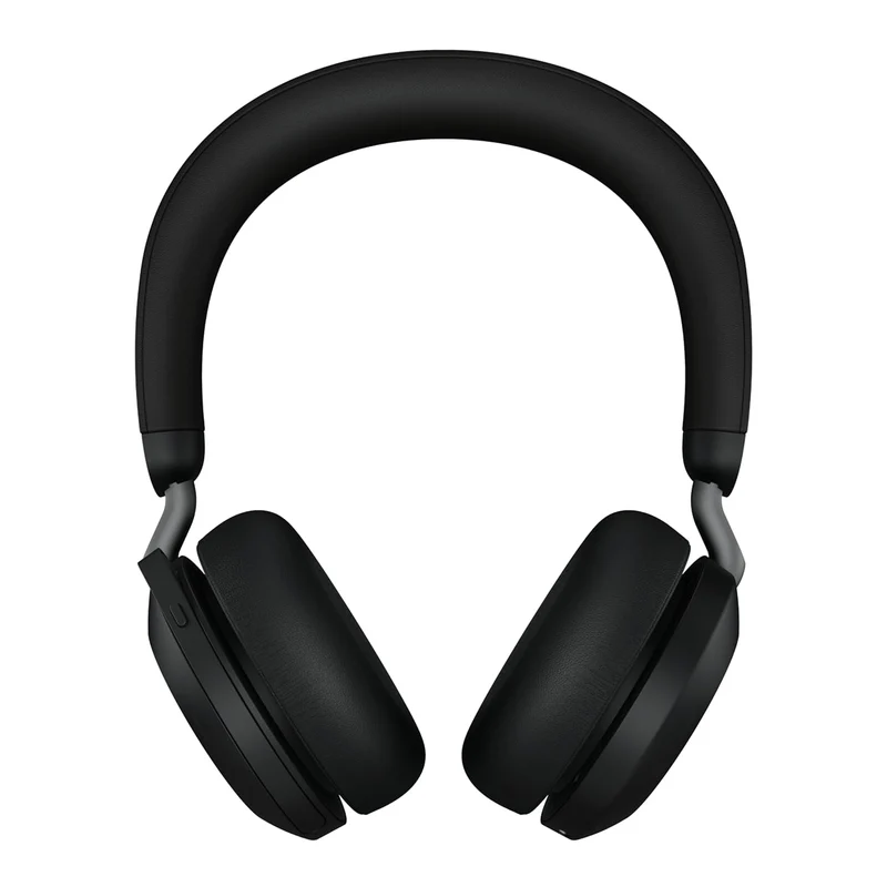 Jabra Evolve2 75 Wireless PC Headset with Charging Dock and 8-Mic Technology - Dual Foam Stereo Headphones with Advanced Active Noise Cancellation, USB-A Bluetooth Adapter and UC Compatibility - Black