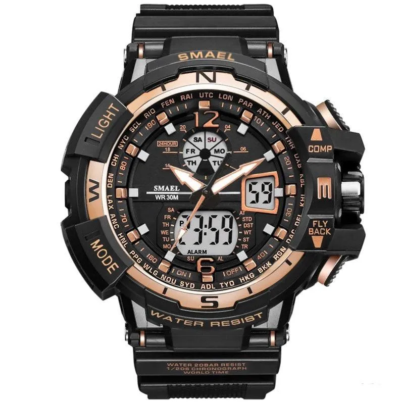 Montre Aiguille Digitale Double Affichage