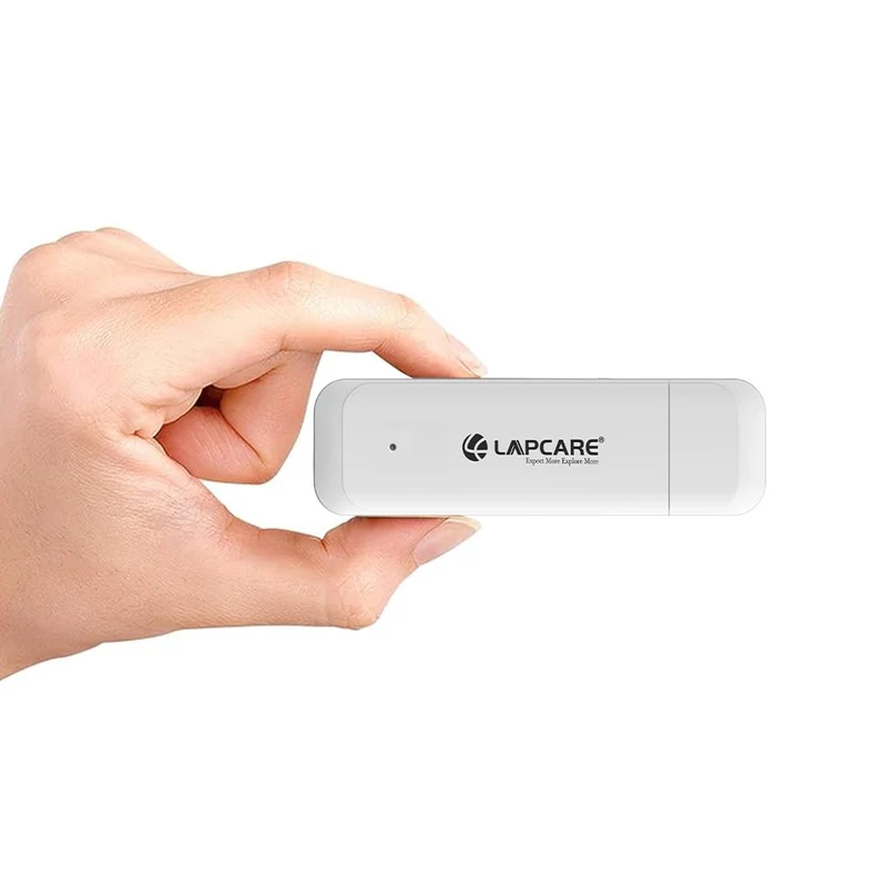 Lapcare LDF72 Single_Band 4G Fast Wireless USB Dongle with All SIM Network Support with Upto 150Mbps Data Speed, Connect Upto 10 Wi-Fi Device Enable Same Time, 1Year Warranty