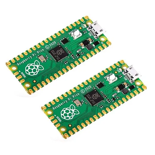 Raspberry Pi Pico Microcontroller Board RP2040 Dual-Core Arm Cortex-M0+ | Programmable Development Board for DIY Electronics, IoT & Robotics Projects | USB Supported | Pack of 2