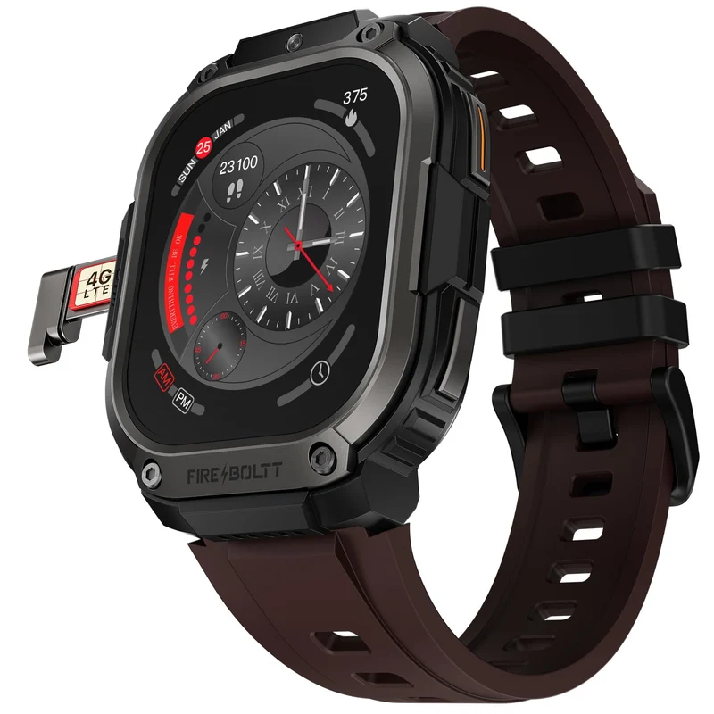 Fire-Boltt Clickk 54.1mm (2.12 inch) AMOLED Display, Front Camera, Nano SIM Slot, 1000mAh Smartwatch