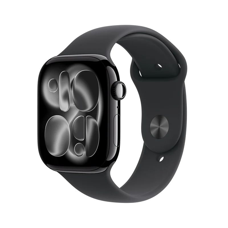 Apple Watch Series 11 GPS + Cellular Jet Black Aluminium Case with Black Sport Band - S/M