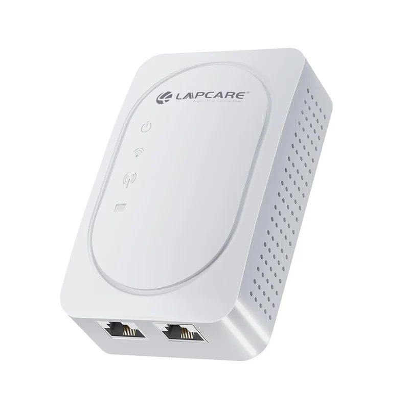 LAPCARE 300Mbps Wi-Fi Range Extender with Dual LAN Ports | High-Speed 2.4GHz Signal Booster for Home & Office | WPS Setup, Wide Compatibility, Reliable Coverage (LRE-602)