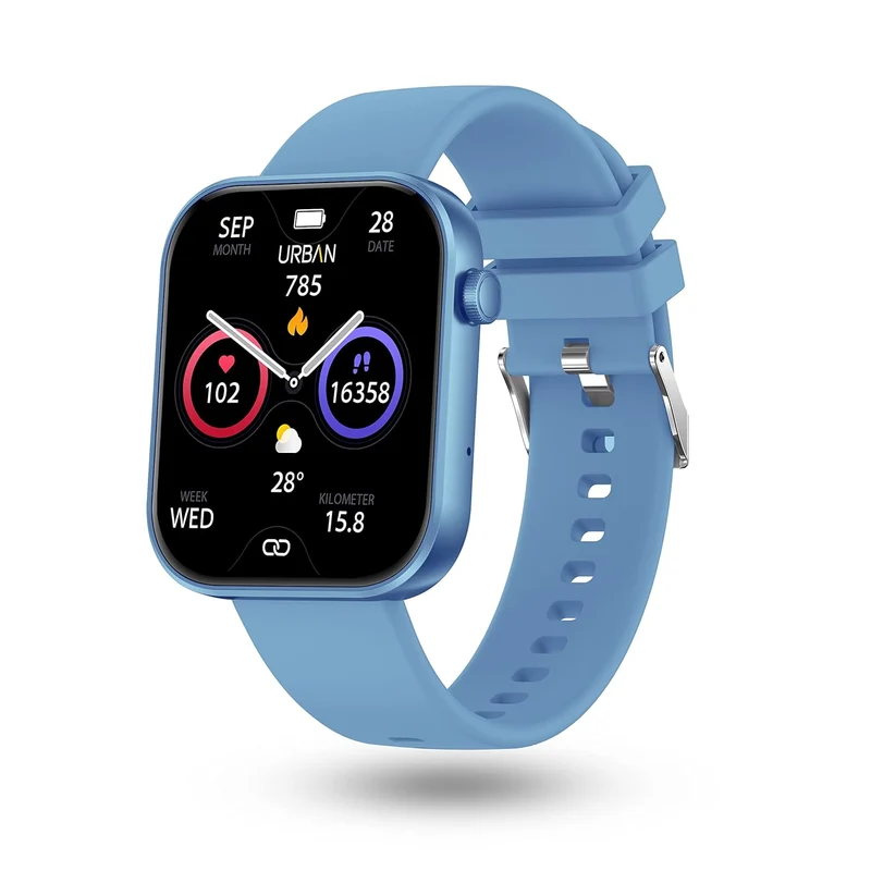 URBAN Nexus M Smart BT Calling Smart Watch with Massive 2.0" Super HD Display, One-Connect Realtek Chipset, Games, 120+ Sports Modes, 150+ Watch Faces, Dedicated Health Sensors (Cobalt Blue)