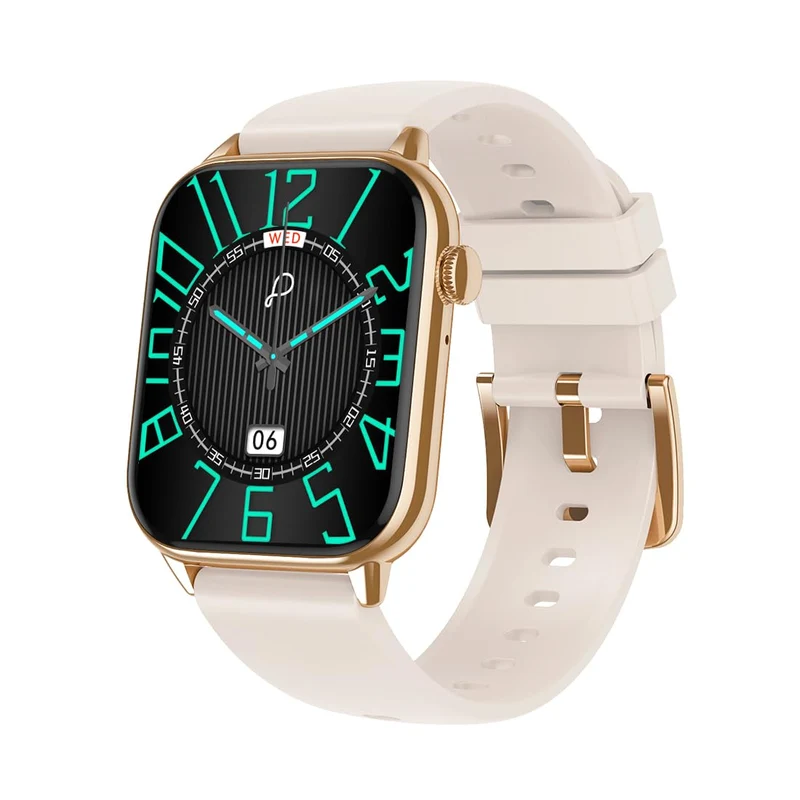 Pebble Cosmos Ultra 1.91" High Resolution Curved Display with Ultra-Thin Dial and Bluetooth Calling - Ovory Gold