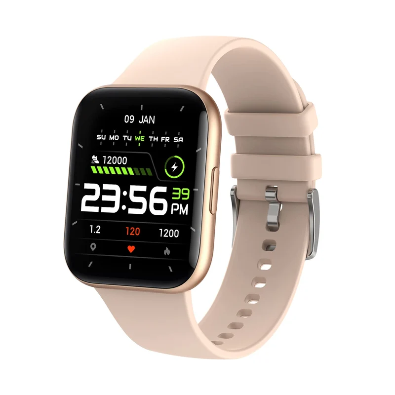 Maxx SX25 Ace Smartwatch - 1.69" Display, Bluetooth, 100+ Sports Modes, Health Suite, Voice Assistance, Includes 2 Bonus Straps (Rose Glod)