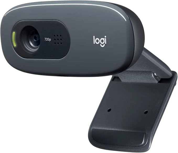 Logitech C270 HD Webcam, HD 720p/30fps, Widescreen HD Video Calling, HD Light Correction, Noise-Reducing Mic, for Skype, FaceTime, Hangouts, WebEx, PC