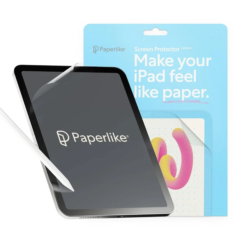 Paperlike 2.1 (2 Pcs) for iPad Pro 12.9 (6th / 5th / 4th / 3rd Gen) for an authentic paper-feel, Transparent Matte Pet Screen Protector For Notetaking And Drawing Like On Paper for Tablet