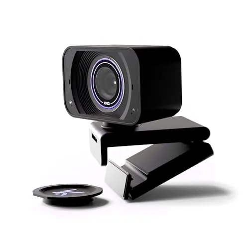 Kreo Owl 4K PRO Webcam with IMX260 Sensor, 4K 30FPS, 1080p 60FPS, Touch Controls, Autofocus, Dual Mics, Magnetic Privacy Cover, USB Plug & Play, Wide Angle, for PC/Laptop, Windows, Mac, Android