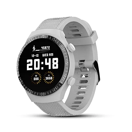 GIZMORE GIZFIT 909 Smartwatch with 15 Days Battery Life, 1.28” Full Touch HD Display, Heart Rate SpO2 & SleepMonitoring, IP67 Water Resistance, 15 Sports Mode, & Multiple Faces (Grey)