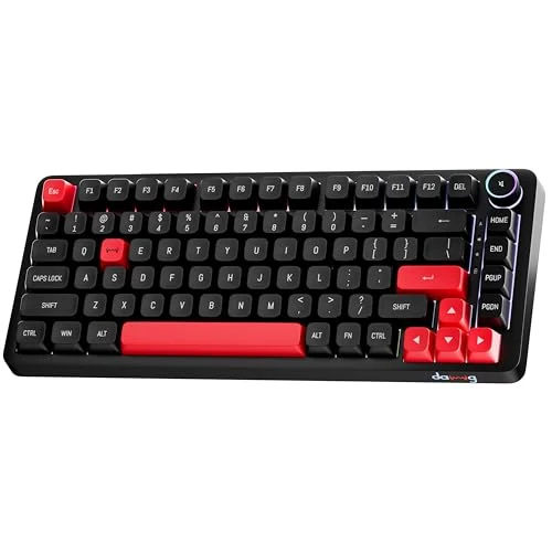 daWg HighKEY 718, 75% Wireless Mechanical Keyboard, RGB, daWg Glacier Tactile Switches, Hot Swap, Gasket with 5 Layer Absorption, 4000mAh, 30 Days, (Type-C, 2.4Hz, 3*BT), Volume Knob, Advance Software