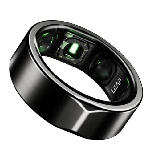 Leaf Halo Smart Ring | Health Tracker | Sleep, Fitness, Stress | Includes 30+ Workout Modes | Battery upto 10 Days | Buy Sizing Kit First | Track Steps, HRV, SPO2 & Periods
