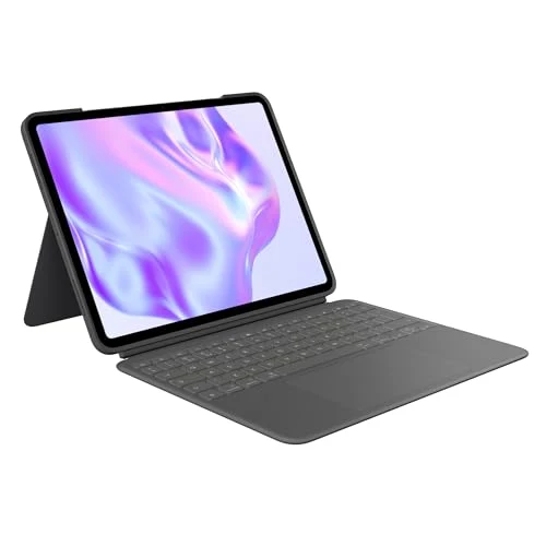 Logitech Combo Touch iPad Pro 13-inch (M4 & M5)(2024 & 2025) Keyboard Case - Detachable Backlit Keyboard with Kickstand, Comfortable Typing, Multi-use Mode - Graphite (Cover Rubber Lining is Damaged)